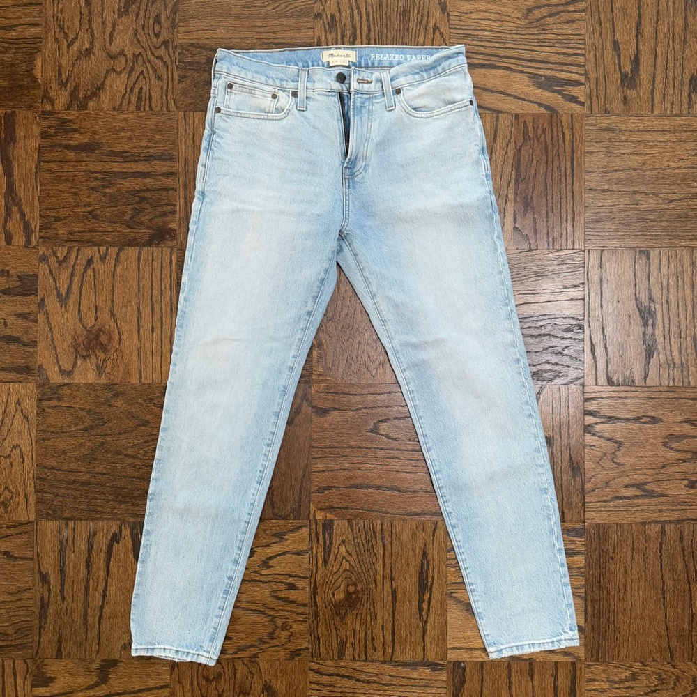Madewell Men’s Relaxed Taper Light Wash Jeans Like New 31 x 32 Lockhart Wash